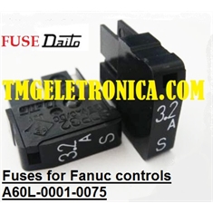 A60L-0001-0075 - FUSE Slow Fanuc and GE Fanuc alarm indicator parts,Fusível para Fanuc, Fuji, Okuma e outros fabricantes CNC,Robot - A60L-0001-0075 - Fuse SLOW Alarm A60L-0001-0075#5.0 (5.0 Amp) BLACK